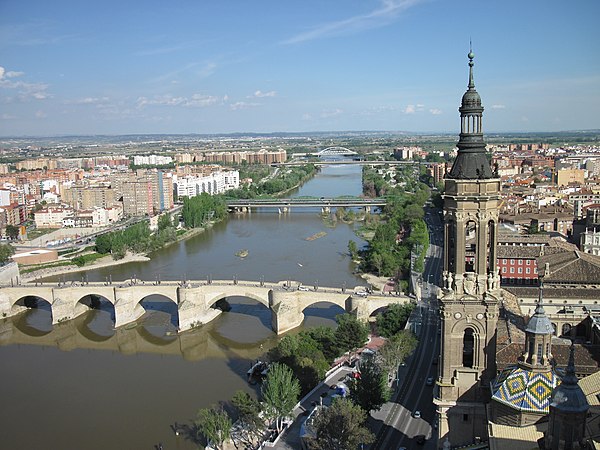 The Ebro River in Zaragoza