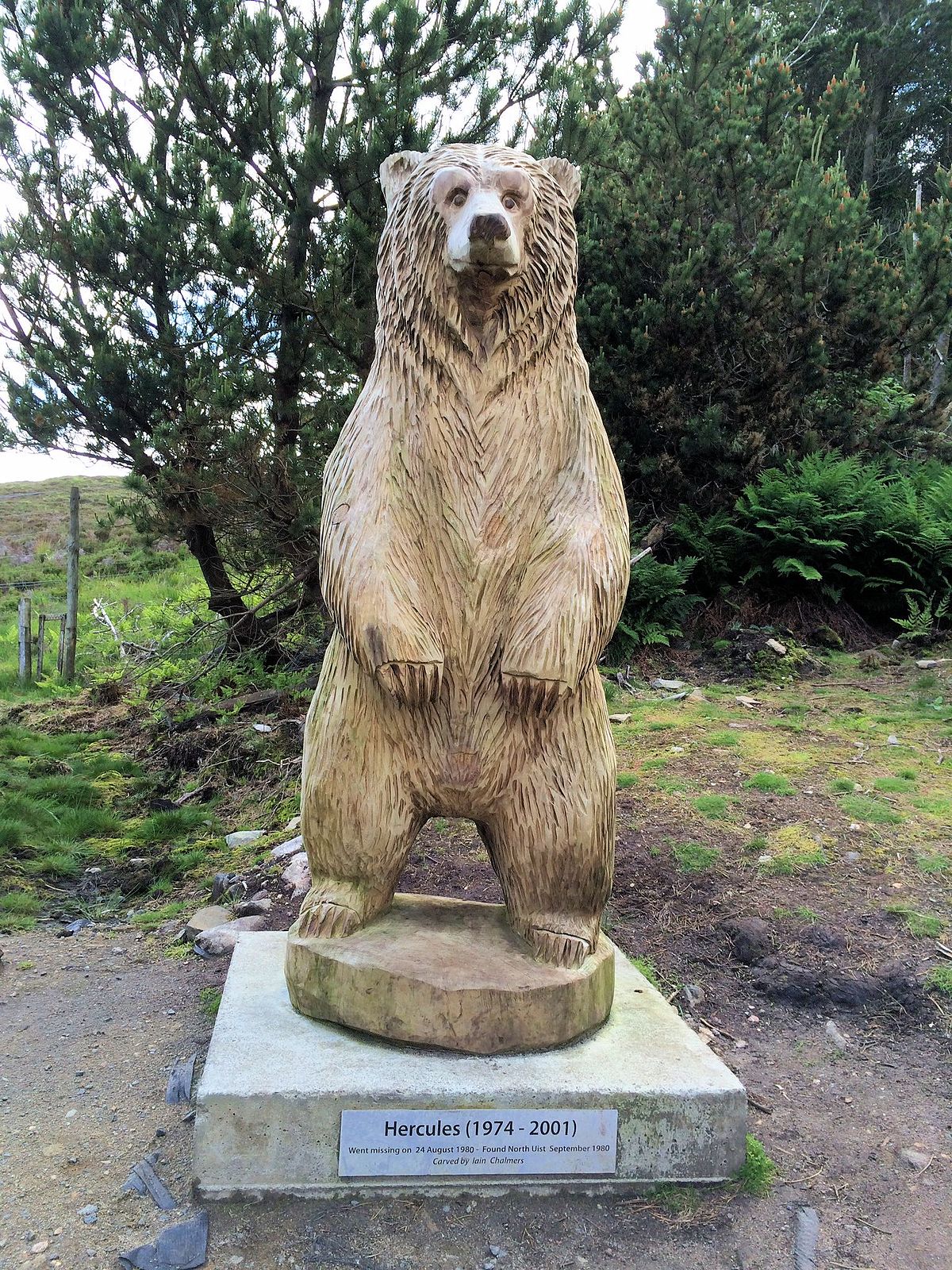 grizzly bear statues