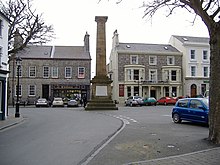 Castletown Square with the Smelt Memorial at its centre; this is approximately 10 minutes' walk from the station 'The Square' Castletown - geograph.org.uk - 152348.jpg