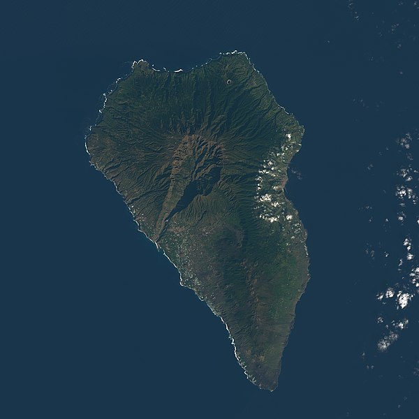 Satellite view of La Palma