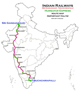 Sri Ganganagar – Tiruchirappalli Humsafar Express