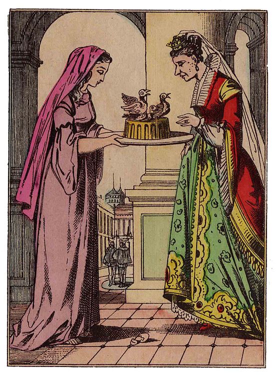 Florine offre un cadeau magique à la reine.