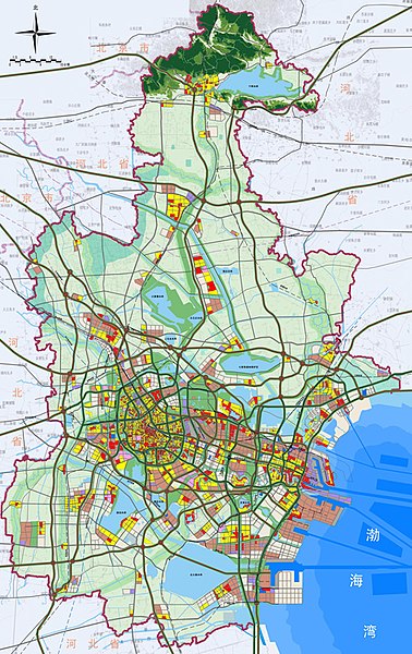 File:天津市近期建设规划2011版土地利用规划图.jpg