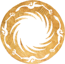 Sun and Immortal Birds Gold Ornament by ancient Shu people. The center is a sun pattern with twelve points around which four birds fly in the same counterclockwise direction, Shang dynasty Zhuan Dong De Tai Yang Shen Niao Jin Shi Spinning Golden Sun Bird.gif