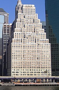 120 Wall Street in New York, a skyscraper from 1930, is an archetype of wedding-cake architecture. 120 Wall Street 2.jpg