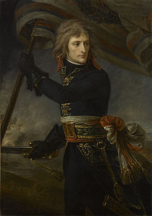 Bonaparte met de vlag op de brug van Arcole
