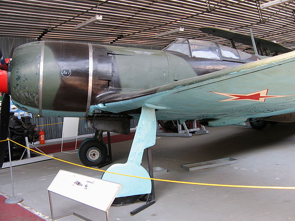 A La-7 of the Czech Air Force on display at the Prague Aviation Museum, Kbely