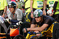 * Nomination Wheelchair racers concentrate before the start of the 2014 Paris Marathon. --Jastrow 21:43, 9 April 2014 (UTC) * Promotion Very good quality.--ArildV 15:28, 10 April 2014 (UTC)