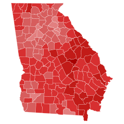 Results by county:
Walker
50-60%
60-70%
70-80%
80-90%
90-100% 2022 United States Senate Republican primary election in Georgia results map by county.svg