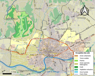 Mappa a colori che mostra l'uso del suolo