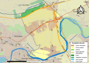 Mappa a colori che mostra l'uso del suolo.