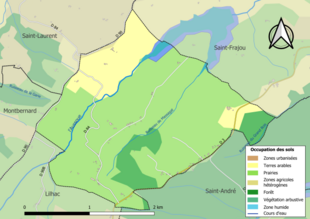 Mappa a colori che mostra l'uso del suolo.