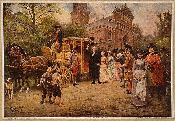 General Washington at Christ Church, a c. 1908 portrait of George Washington by J.L.G. Ferris