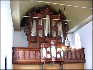 Het Huisz-orgel uit 1658 in de kerk van Noordwolde was het grote voorbeeld voor Marten Eertman