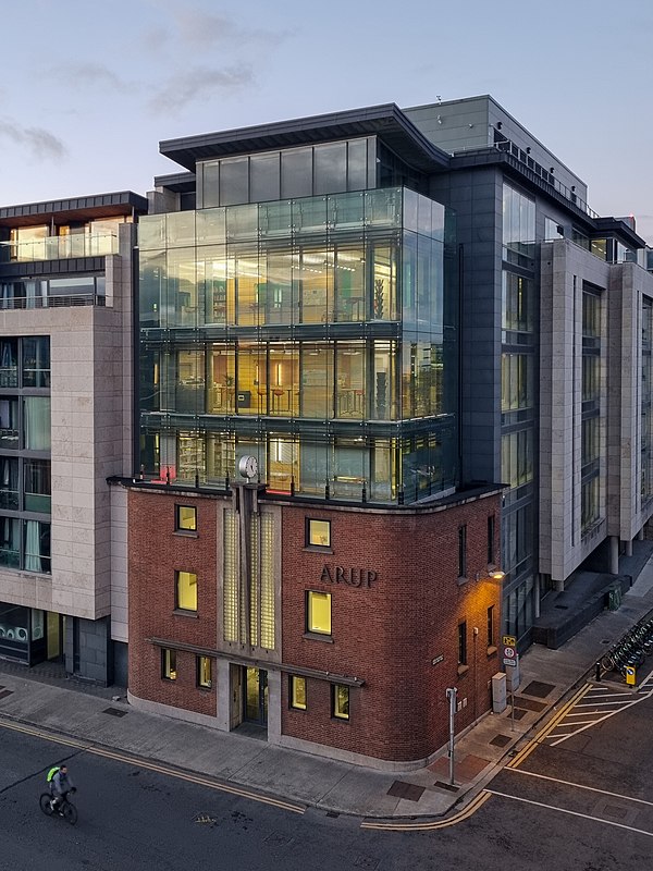 An office building occupied by Arup in the Dublin Docklands.