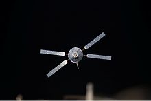 Johannes Kepler approaches the ISS on 24 February 2011. ATV-2 approaching the ISS.jpg