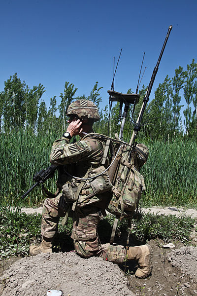 File:A U.S. Soldier assigned to Chaos Troop, 6th Squadron, 8th Cavalry Regiment, 4th Brigade Infantry Combat Team participates in an Afghan-led foot patrol near Combat Outpost Baraki-Barak in Logar province 130513-A-RT803-027.jpg