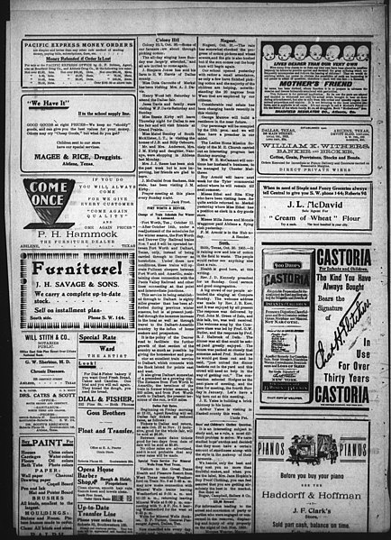 File:Abilene Daily Reporter. (Abilene, Tex.), Vol. 10, No. 111, Ed. 1 Thursday, November 2, 1905 - DPLA - 337933bcd98dcbe9bd12a6ce70096083 (page 4).jpg