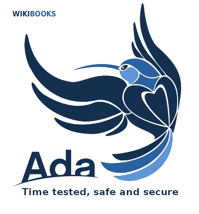 Ada Mascot with the slogan "Ada Time-tested, safe and secure".