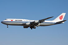 Air China fut l'une des premières compagnies à recevoir la nouvelle version du Boeing 747, le Boeing 747-8 Intercontinental.