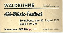 Konzert Ticket für das All Music Festival
