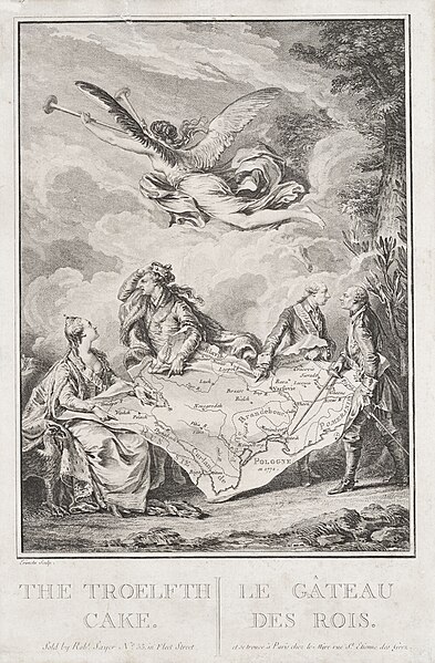 The Troelfth Cake, a 1773 French allegory by Jean-Michel Moreau le Jeune for the First Partition of Poland[a]
