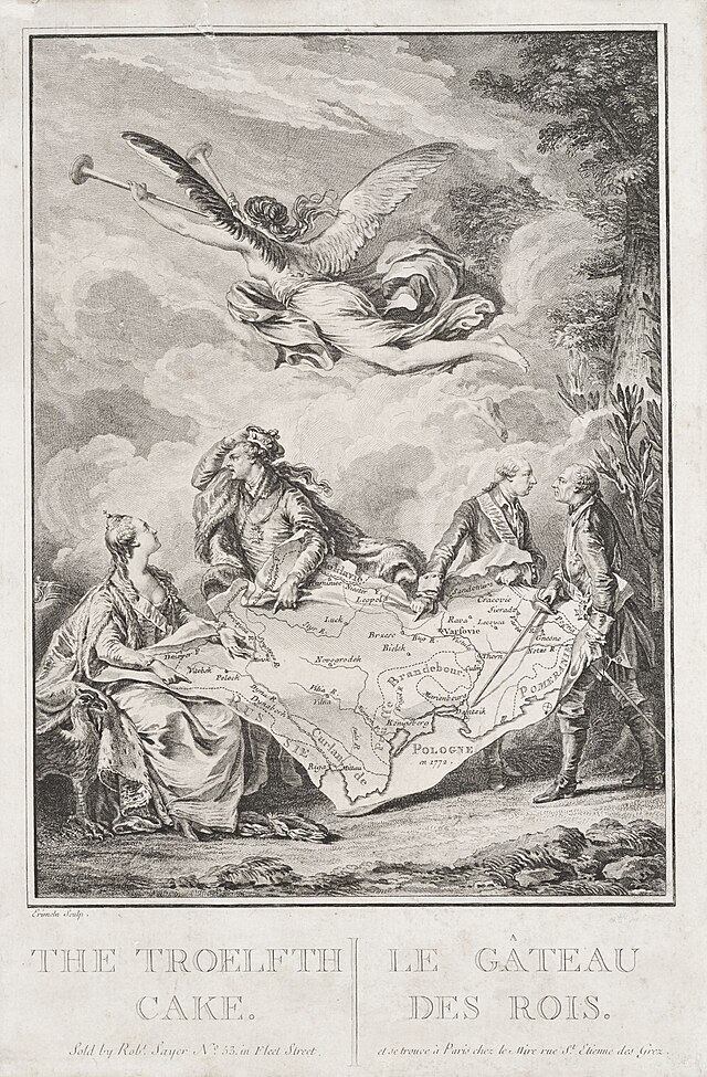 The "Cake of Kings", a 1773 engraving by Jean-Michel Moreau le Jeune