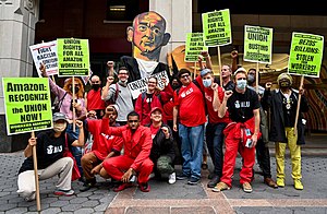 Amazon warehouse workers outside the National Labor Relations Board Amazon warehouse workers outside the National Labor Relations Board 03.jpg