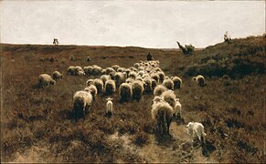 Anton Mauve - The Return of the Flock, Laren - Google Art Project.jpg