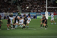 Argentina facing England at the 2011 Rugby World Cup. Argentina vs England 2011 RWC (1).jpg