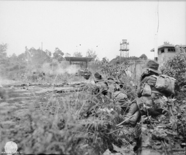 Troops from the 2/24th fighting on Tarakan, 1945