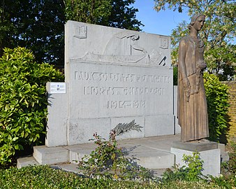 Monument aux soldats français mort à Charleroi durant la Première Guerre mondiale.