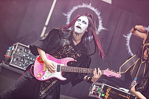 Takayoshi Ohmura performing with Babymetal at Rock am Ring 2018