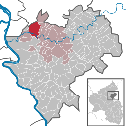 Läget för Bad Ems i Rhein-Lahn-Kreis