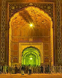 Badshai Mosque Night prayer during month of Ramadan.jpg