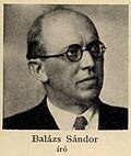 A(z) Balázs Sándor (író, 1883–1982) lap bélyegképe