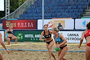 Deutsch: Beachhandball Europameisterschaften 2019 (Beach handball Euro); Tag 5: 6. Juli 2019 – Frauen, Halbfinale, Kroatien-Dänemark 1:2 (12:19, 17:10, 4:7) English: Beach handball Euro; Day 5: 6 July 2019 – Semifinal Men – Croatia-Denmark 1:2 (12:19, 17:10, 4:7)