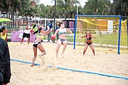 Deutsch: Beachhandball bei den Olympischen Jugendspielen 2018; Tag 5, 10. November 2018; Mädchen, Hauptrunde - Chinese Taipei (Taiwan)-Paraguay 2:0 English: Beach handball at the 2018 Summer Youth Olympics at 11 October 2018 – Girls Main Round – Chinese Taipei (Taiwan)-Paraguay 2:0