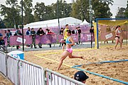 Deutsch: Beachhandball bei den Olympischen Jugendspielen 2018; Tag 6, 12. Oktober 2018; Mädchen, Platzierungsspiel um Rang 9 und 10 – Türkei-Hongkong 2:0 English: Beach handball at the 2018 Summer Youth Olympics at 12 October 2018 – Girls Women's Placement Match 9-10 – Türkei-Hong Kong 2:0