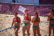 Deutsch: Beachhandball bei den Olympischen Jugendspielen 2018; Tag 4, 10. Oktober 2018; Mädchen, Vorrunde, Gruppe A - Ungarn-Chinese Taipei (Taiwan) 2:0 English: Beach handball at the 2018 Summer Youth Olympics at 10 October 2018 – Girls Preliminary Round Group A‎ – Hungary-Chinese Taipei 2:0