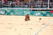 Deutsch: Beachvolleyball bei den Olympischen Jugendspielen 2018; Tag 11, 17. Oktober 2018; Mädchen, Finale – Italien (Claudia Scampoli & Nicol Bertozzi)- Russland (Maria Woronina & Maria Botscharow) 0:2 (19–21/19–21) English: Beach volleyball at the 2018 Summer Youth Olympics at 17 October 2018 – Girls Final – Italy (Claudia Scampoli & Nicol Bertozzi) - Russia (Maria Voronina & Maria Bocharova) 0:2 (19–21/19–21)