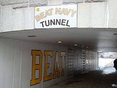 The "Beat Navy" tunnel at Michie Stadium on the U.S. Military Academy campus Beat Navy Tunnel, West Point.jpg