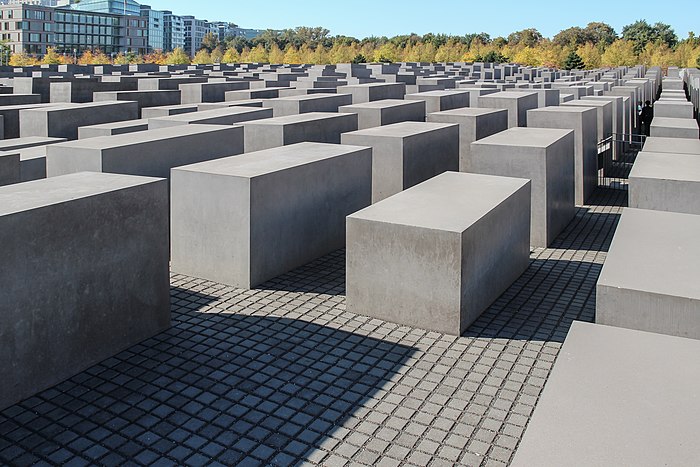 Memorial to the Murdered Jews of Europe, Berlin, Germany. The use of space emphasises the depth of loss from the holocaust genocide.
