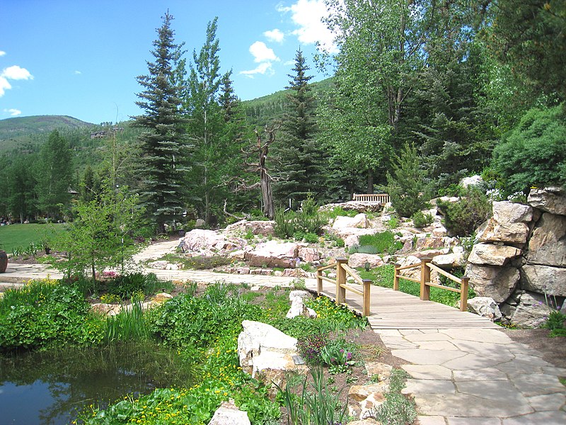 File:Betty Ford Alpine Gardens, Vail, CO - bridge.jpg