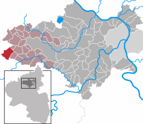 Poziția Boos pe harta districtului Mayen-Koblenz