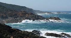 The southern coastline