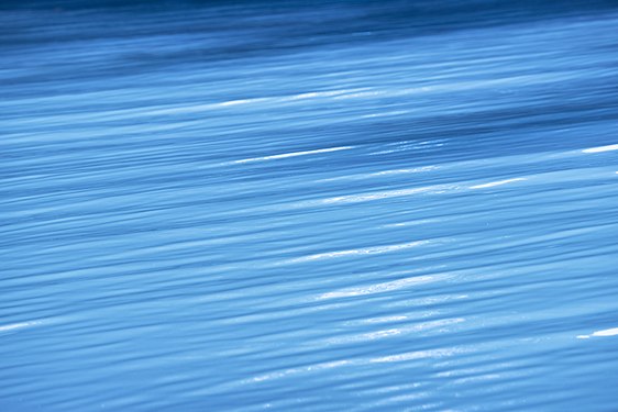 Bright Blue Water - fresh water pond off the Mendenhall Lake