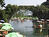 A Xiangui bridge crossing the Yulong river outside of Yangshuo