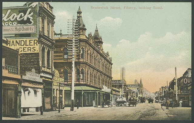 Looking south down Brunswick Street in 1906