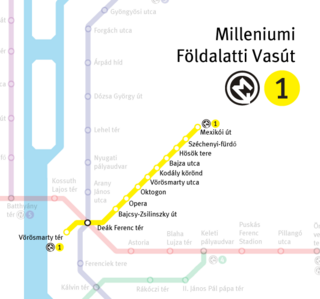 Metro Line M1 (Budapest Metro) M1 line of the Budapest metro system, the first electrified underground railway line of the world